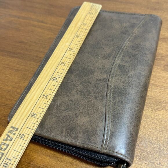 Vintage Day-Timer Brown Binder Organizer Pockets & Pen Loop 6-Ring 5.5x8.5 - Picture 6 of 7